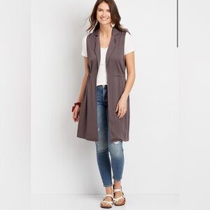 Long Trench Vest Size Small